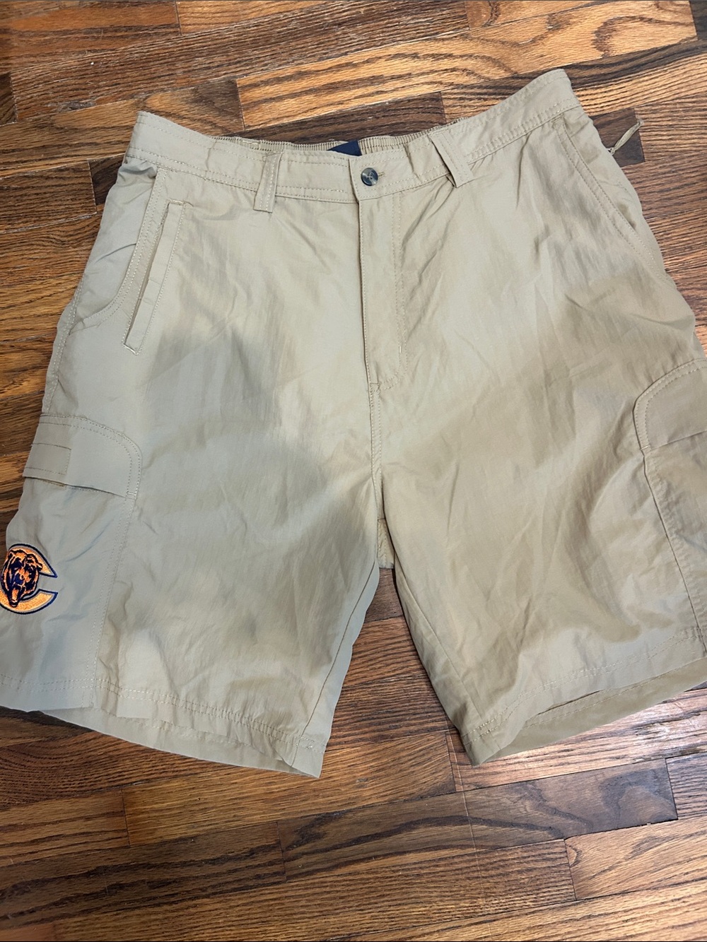 Big Dogs Men's Tan Cargo Shorts with Team Patch